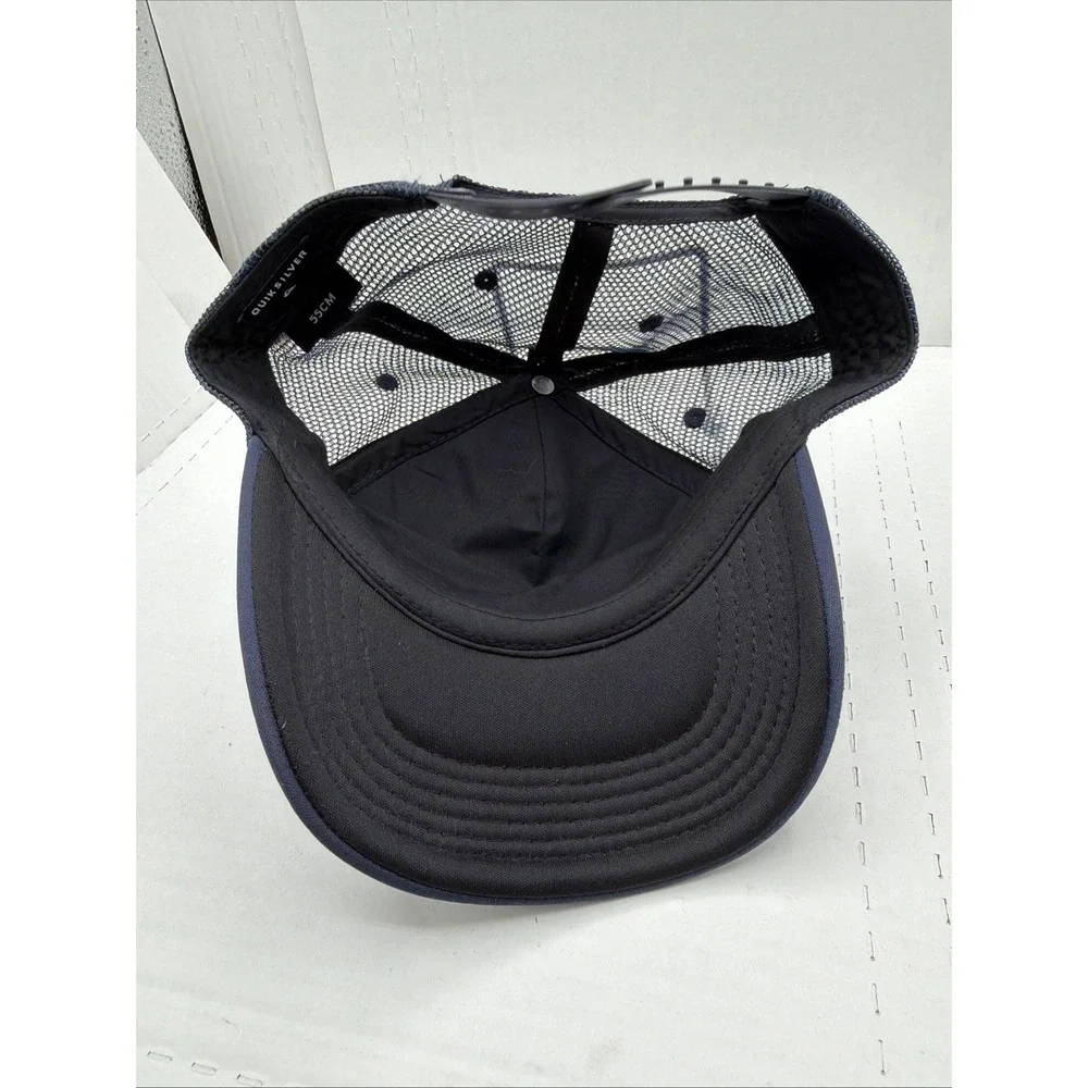 Quiksilver Trucker Cap Snapback Boys 50 cm Mesh Blue Hat Surfer Beach NWOT - Picture 9 of 12